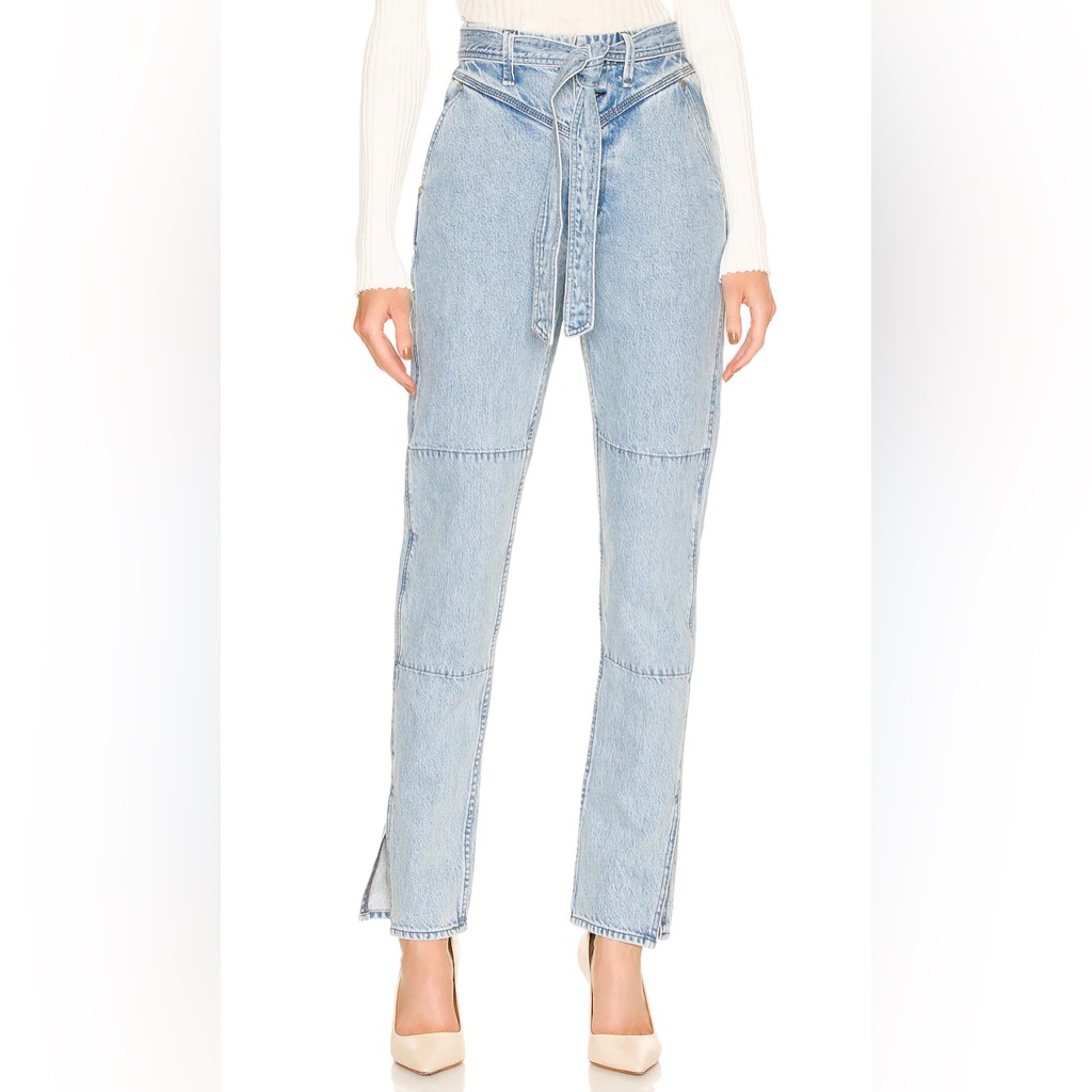 Rag & Bone High Rise Mia Yoke Straight Leg Light Blue Jeans | Sz 25, 26, 27